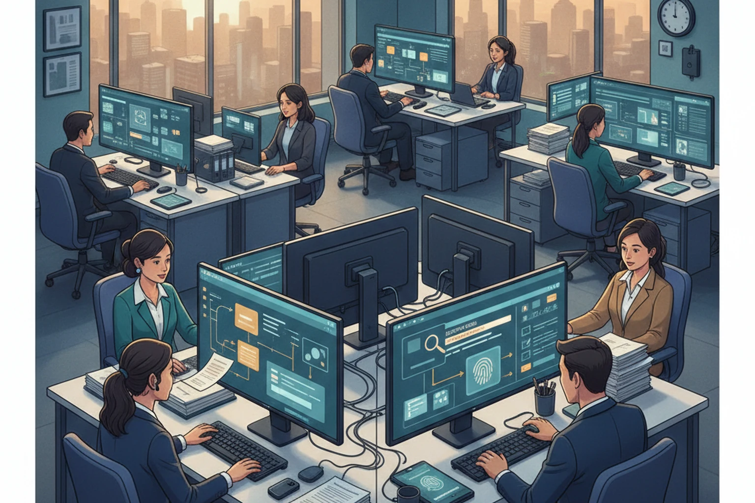 Outsourced Service Delivery: Exception Queue Triage editorial illustration