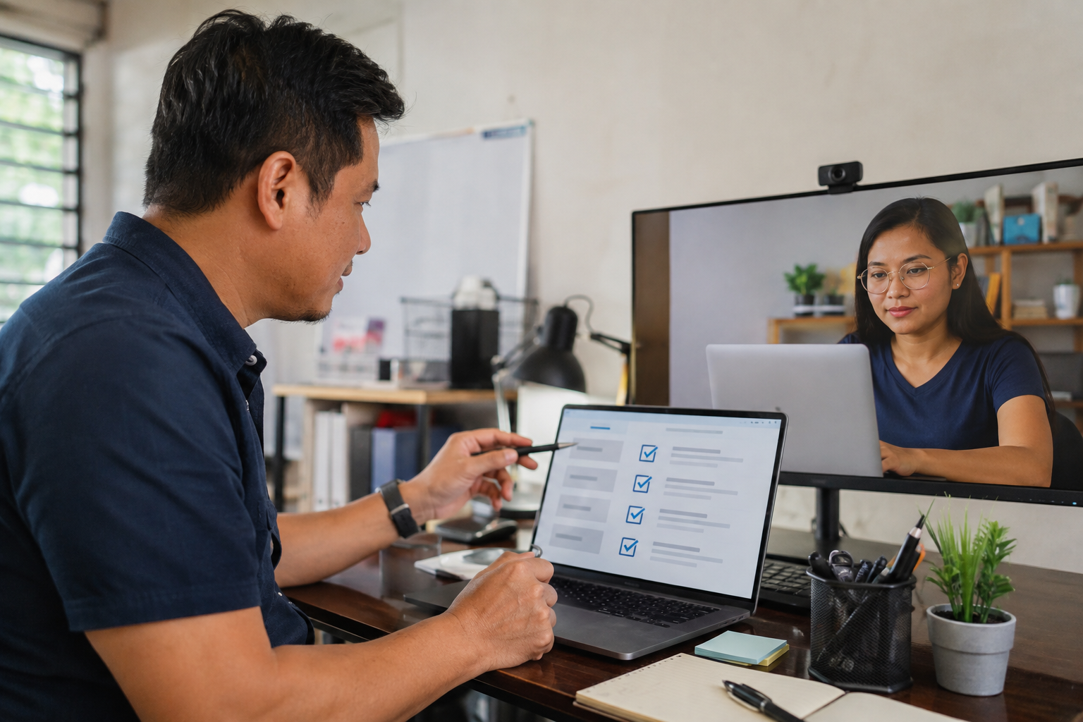 A first-week access plan for a virtual assistant in the Philippines editorial photograph
